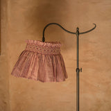 Edit58 x Smock London Elsie Lampshade Skirt Mulberry Stripe with Plum Pie Hand Smocking