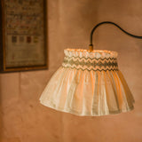 Edit58 x Smock London Elsie Lampshade Skirt Chalk Cord with Cardamon Hand Smocking