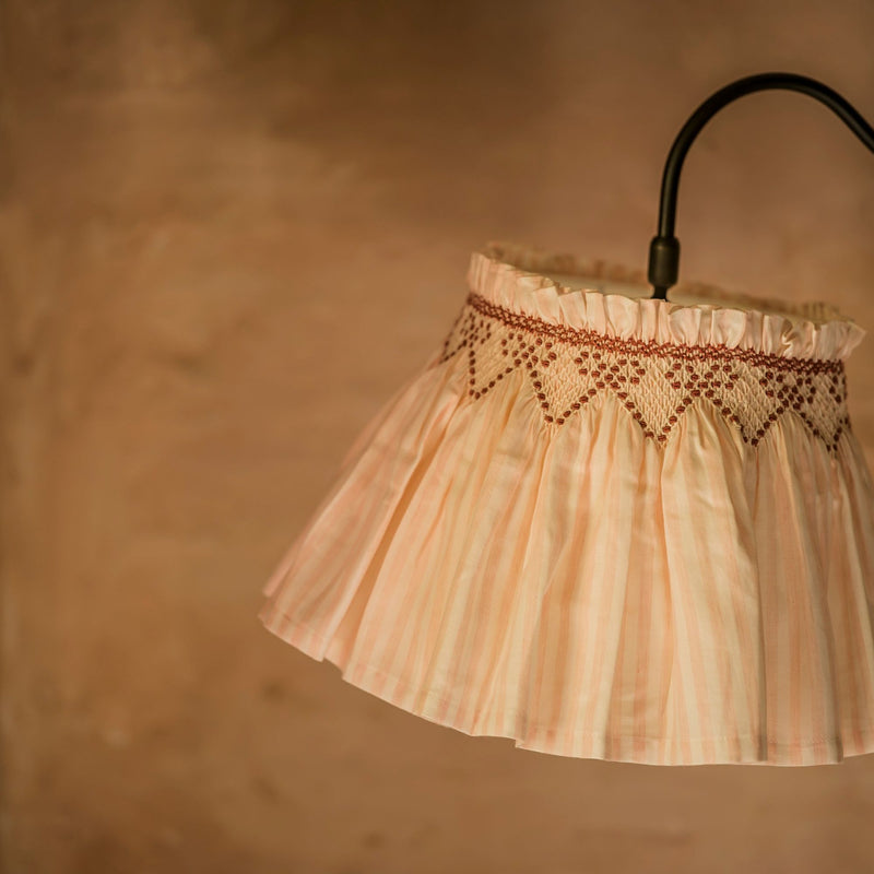 Edit58 x Smock London Elsie Lampshade Skirt Chemise Stripes with Kir Royale Ribbon Hand Smocking