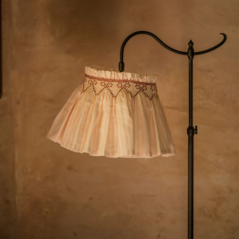 Edit58 x Smock London Elsie Lampshade Skirt Chemise Stripes with Kir Royale Ribbon Hand Smocking