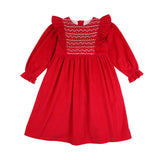 1-2, 2-3 & 3-4y Anna Pavlova Dress Scarlett Needlecord with Golden Gal Smocking