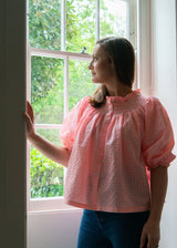 Cleopatra Blouse Frozee gingham with Ice Ice Baby Hand Smocking Edition 11