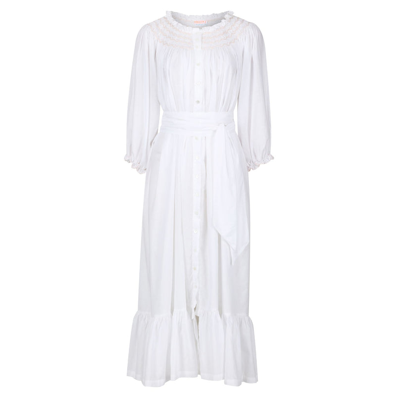 Hypatia Women's Dress with Rosebud Hand Smocking