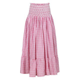 Mary Stopes Skirt Painted Pink Stripes with Icecap Hand Smocking