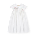 Memo Press x Smock London Girls Nightingale Dress with Climbing Rose Hand Smocking