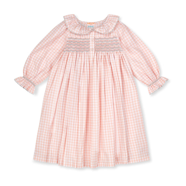 Nightingale Dress Cutie Patootie Gingham with Angel Whispers Hand Smocking