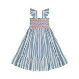 Rachel Carson Dress On The Horizon Stripe with You've Been Tangoed Hand Smocking